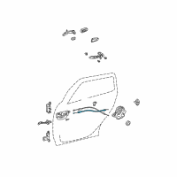 OEM Toyota Corolla Control Cable Diagram - 69730-02020