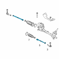 OEM 2015 Ford Escape Inner Tie Rod Diagram - AV6Z-3280-E