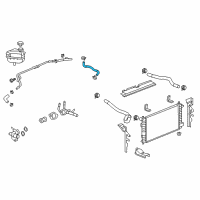 OEM 2012 Chevrolet Malibu Radiator SURGE TANK Outlet Hose Diagram - 25953365