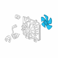 OEM Honda Civic Fan, Cooling (Denso) Diagram - 19020-PLC-003