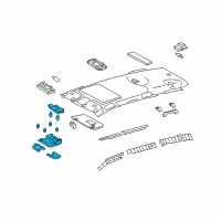 OEM 2010 Toyota RAV4 Map Lamp Assembly Diagram - 81260-42140-B0