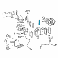 OEM GMC EGR Pipe Gasket Diagram - 98065523