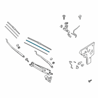 OEM 2020 Kia Rio Wiper Blade Rubber Assembly Diagram - 98351F8000