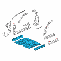 OEM Honda CR-Z Floor, FR. Diagram - 65100-SZT-A50ZZ