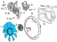 OEM GMC Sierra Fan Blade Diagram - 84012677