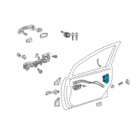 OEM 2013 Toyota Prius Plug-In Lock Assembly Diagram - 69040-47110