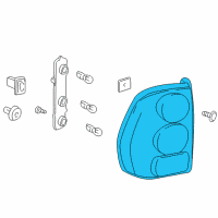 OEM 2006 Buick Rainier Tail Lamp Assembly Diagram - 15131580