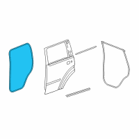 OEM 2009 Dodge Nitro WEATHERSTRIP-Rear Door Body Mounted Diagram - 55113021AE