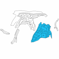 OEM 2009 Acura RL Wheelhouse, Left Rear Diagram - 64730-SJA-A03ZZ