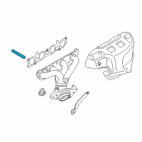 OEM 2017 Chevrolet City Express Exhaust Manifold Stud Diagram - 19316219