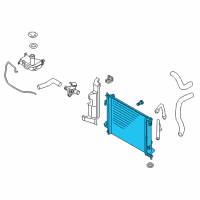 OEM 2010 Kia Soul Radiator Assembly Diagram - 253102K150