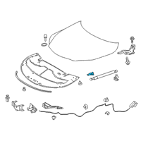 OEM Lexus IS300 Bracket, Hood Stay Diagram - 53336-53030