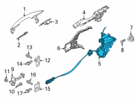 OEM 2021 Hyundai Elantra Latch Assembly-Rear Door, RH Diagram - 81420-AB000
