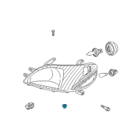 OEM Toyota Prius C Grille Grommet Diagram - 90189-05142