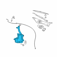 OEM 2007 Cadillac STS Washer Reservoir Diagram - 88958394