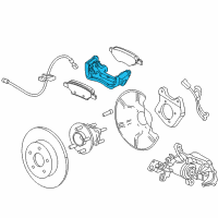 OEM Chevrolet Cruze Caliper Support Diagram - 13403607