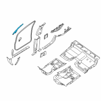 OEM 2014 Nissan Frontier Garnish Assy-Front Pillar, LH Diagram - 76912-9BD1C