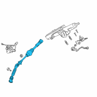 OEM 2010 Jeep Commander Steering Column Intermediat Shaft Diagram - 5057494AA