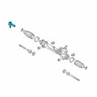 OEM 2010 Toyota Sienna Outer Tie Rod Diagram - 45460-09040