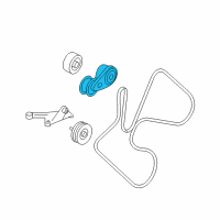 OEM 2009 Chevrolet Silverado 1500 Serpentine Tensioner Diagram - 98094201