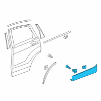 OEM 2013 Honda CR-V Garn Assy R, RR Do Diagram - 75313-T0A-A01