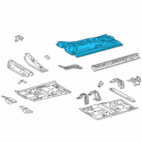 OEM Scion Center Floor Pan Diagram - 58113-52927