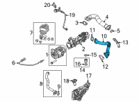 OEM 2021 Ram 1500 Tube-EGR Valve Diagram - 68490051AA