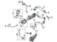 OEM Jeep Grand Cherokee Water Manifold Gasket Diagram - 68211320AA