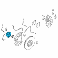 OEM 2018 BMW X5 Wheel Hub With Bearing, Front Diagram - 31-22-6-882-263