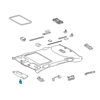 OEM 2015 Toyota Venza Sunvisor Holder Diagram - 74348-33040-A0