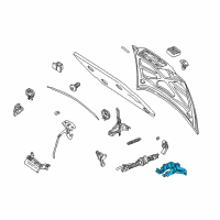 OEM 1991 Buick Century Release Handle Bracket Diagram - 9441855