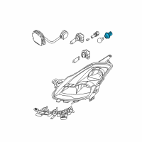 OEM 2016 Nissan Leaf Headlamp Socket Assembly Diagram - 26243-9B91B