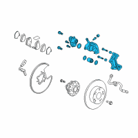 OEM Acura RLX Caliper Sub-Assembly, Left Rear Diagram - 43019-TY2-A05