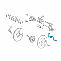 OEM 2014 Acura RLX Hose Set, Right Rear Brake Diagram - 01466-TY2-A01