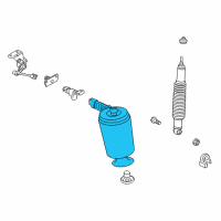 OEM 2011 Lincoln Town Car Air Spring Diagram - 6W1Z-5560-BA