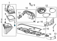 OEM Cadillac Air Cleaner Assembly Insulator Diagram - 84121214