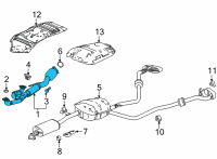 OEM 2022 Acura MDX Converter Complete Diagram - 18150-61A-A50
