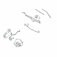 OEM Washer Hose Diagram - 9L3Z-17K605-A