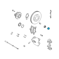 OEM Saturn Astra Front Wheel Bearing Lubricant Cap Diagram - 24421102