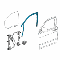 OEM 2018 Jeep Cherokee WEATHERST-Door Glass Diagram - 68442216AA