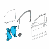 OEM 2016 Jeep Cherokee Front Door Window Regulator Right Diagram - 68227254AB