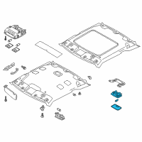 OEM 2017 Hyundai Veloster Room Lamp Assembly Diagram - 92870-1R000-RY