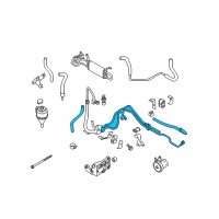 OEM Infiniti FX35 Power Steering Return Hose Assembly Diagram - 49721-CG100