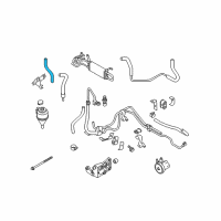 OEM 2005 Infiniti FX45 Power Steering Suction Hose Assembly Diagram - 49717-CG010
