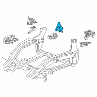 OEM 2014 Chevrolet Cruze Transmission Mount Bracket Diagram - 13248662