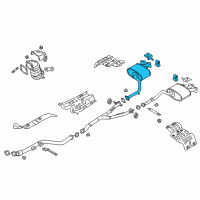 OEM Kia Stinger Rear Muffler Assembly, Right Diagram - 28711J5010