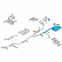 OEM Kia Rear Muffler Assembly, Left Diagram - 28710J5010