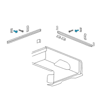 OEM 2009 Chevrolet Silverado 3500 HD Stop-Cargo Carrier Pick Up Box Rail Adjuster Diagram - 15841481