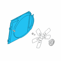 OEM 2002 Dodge Durango SHROUD-Fan Diagram - 5015533AB