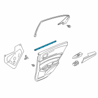 OEM 2019 Acura ILX Weatherstrip, Rear Door (Inner) Diagram - 72835-TX6-A01